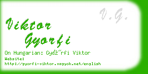 viktor gyorfi business card